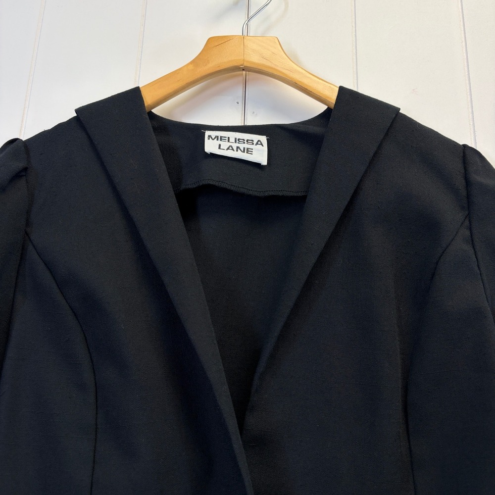 Vintage Melissa Lane Dark Academia Bolero Jacket Women L Puff Sleeve Victorian - Picture 7 of 8